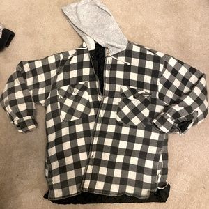 Checkered wool winter Hoodie/Jacket